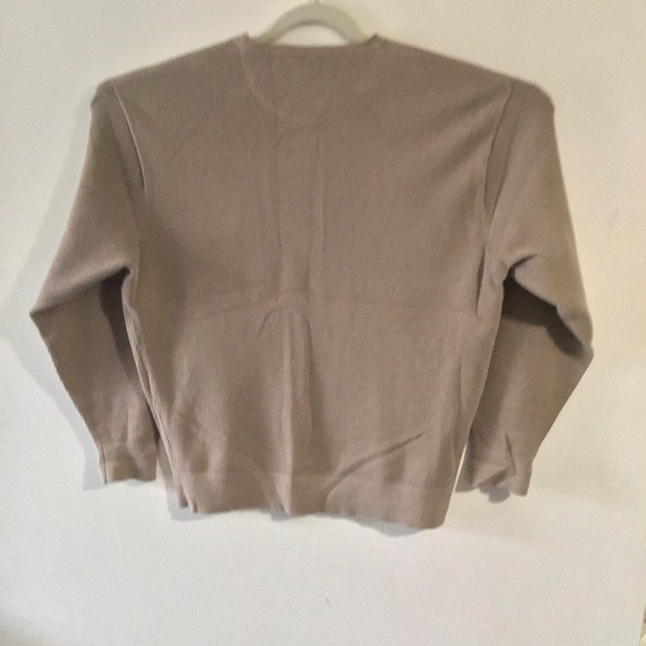 Pendleton textured pullover v-neck. Tan. Large - Picture 2 of 3